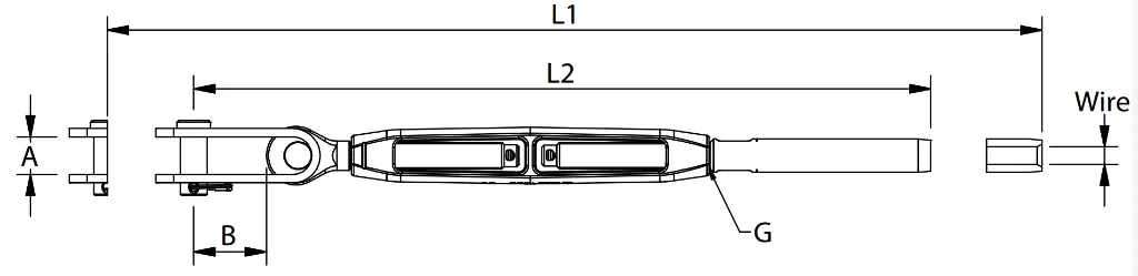 Blue Wave strekkfisk med toggle og gjengeterminal.webp