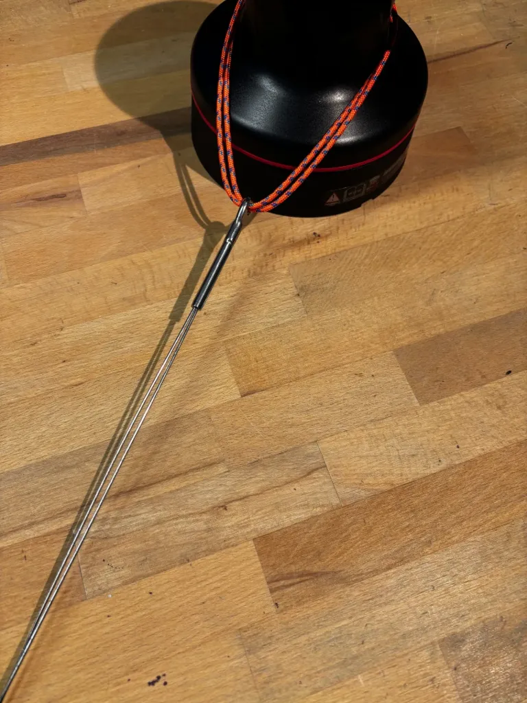 Feste av nål, dobbel løkke