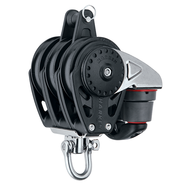 [2618] Harken, Blokk 57mm Carbo Trippel Swivel Becket 150Cam