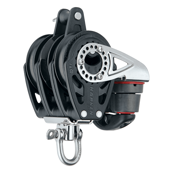 Harken, Blokk 57mm Carbo Ratchet Trippel Becket 150Cam