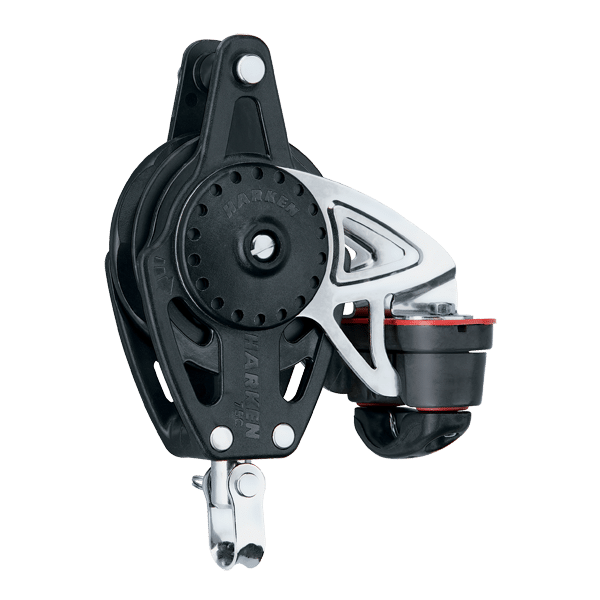 [2684] Harken, Blokk 75mm Carbo Ratchamatic Becket 150Cam