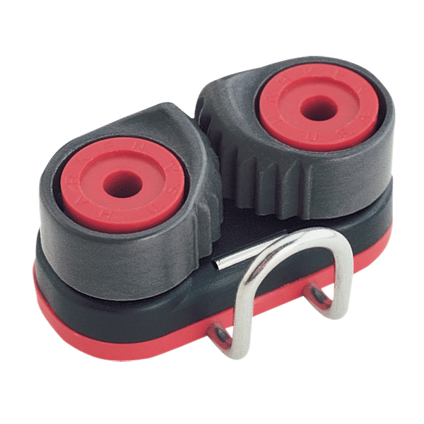 [469] Micro Aluminium Cleat med wire Fairlead