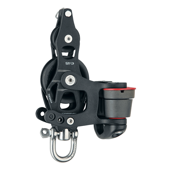 [6234] Harken, 45mm Element Blokk Fiddle Swivel w/150 Cam &amp; Becket