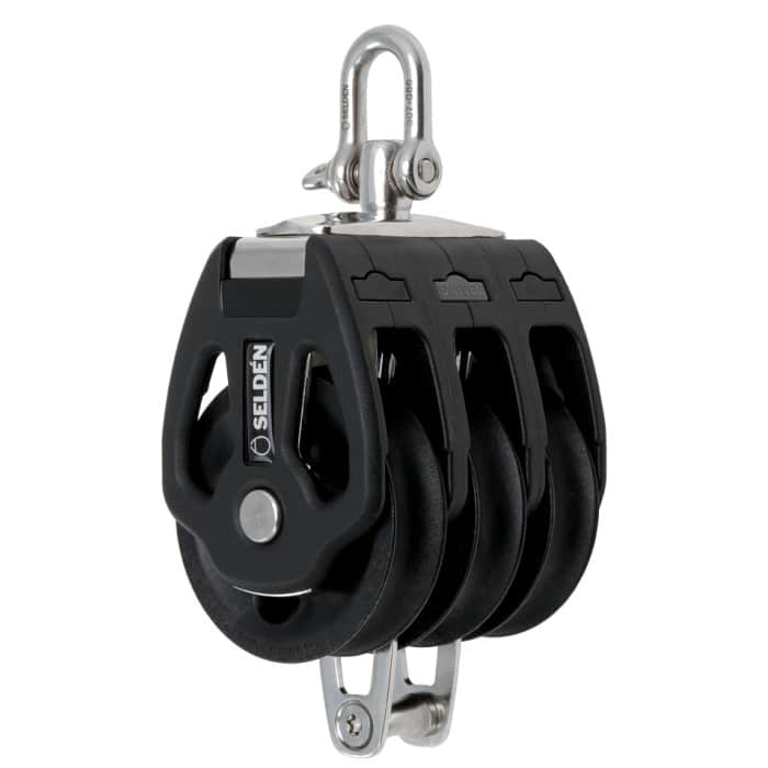 [408-001-08R] Selden Blokk, 80mm Trippel/Becket