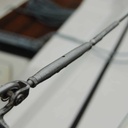 Rekkewire, 4mm med strekkfisk, for båter opp til 43 fot