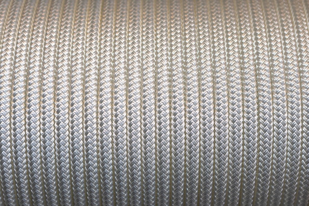 [BB06w] Braid on Braid Polyester ø6 mm Hvit