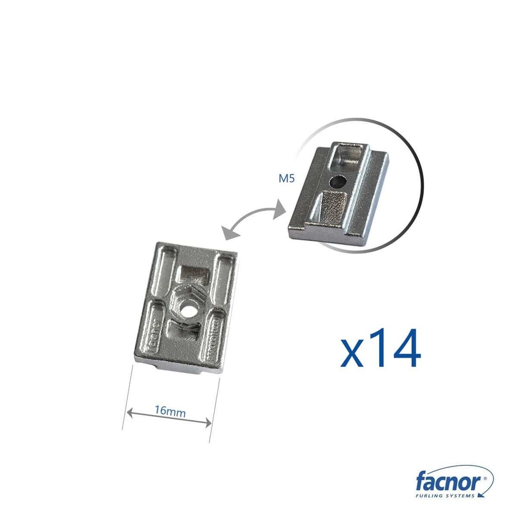 [25200001426] Facslide PL1 Slug, Kit med 14 stk