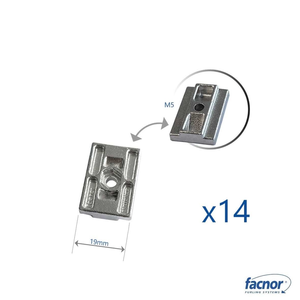 [25200001428] Facslide PL2 Slug, Kit med 14 stk