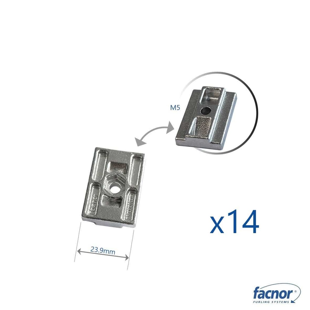 [25200001430] Facslide PL3 Slug, Kit med 14 stk