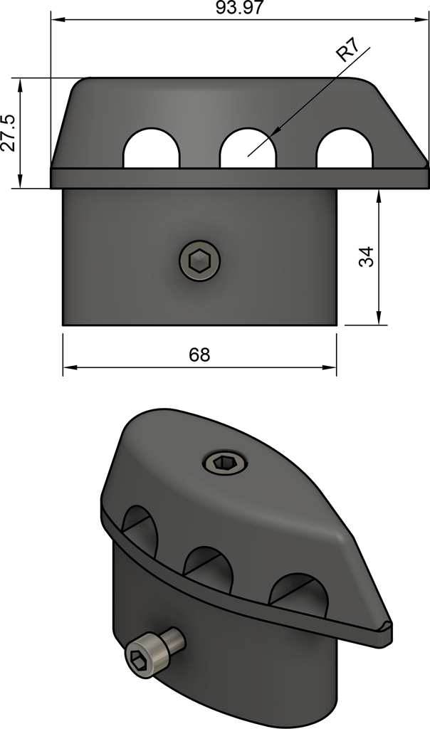 [z3109] Z240 T/180 aluminium spreader end