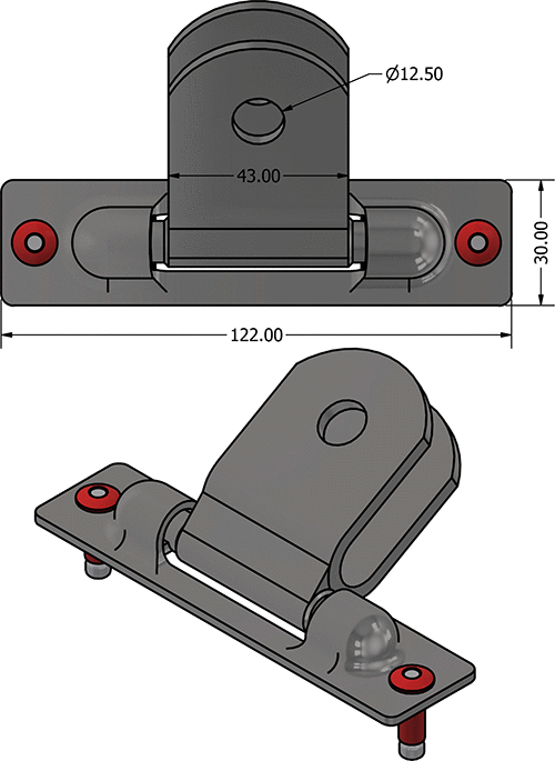 Z360/480 sliding eye for rigid vang   Z771