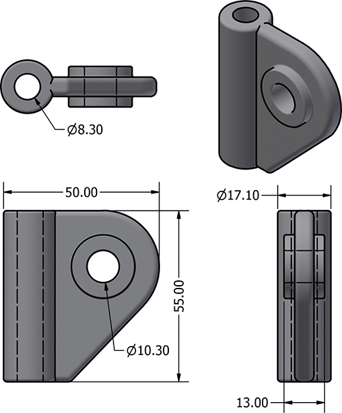 Medium vang toggle Z145-Z351