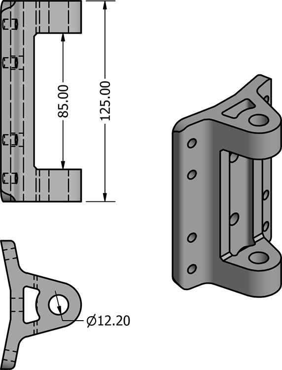 [z4330P] Gooseneck base body Z450 D2385