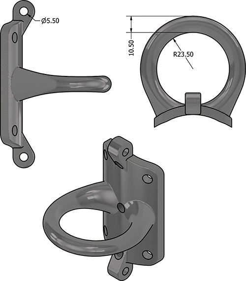 Z-Spars, Spinnakerbom Ring 45mm