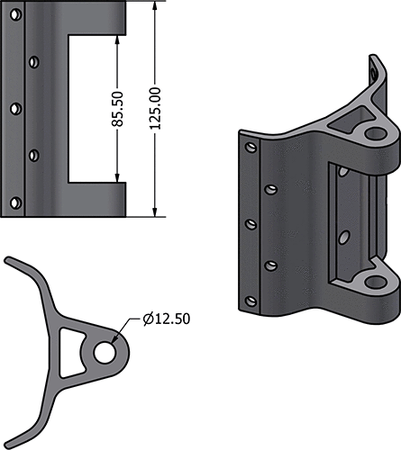Gooseneck fitting vdm Z602/602E D3334 corps