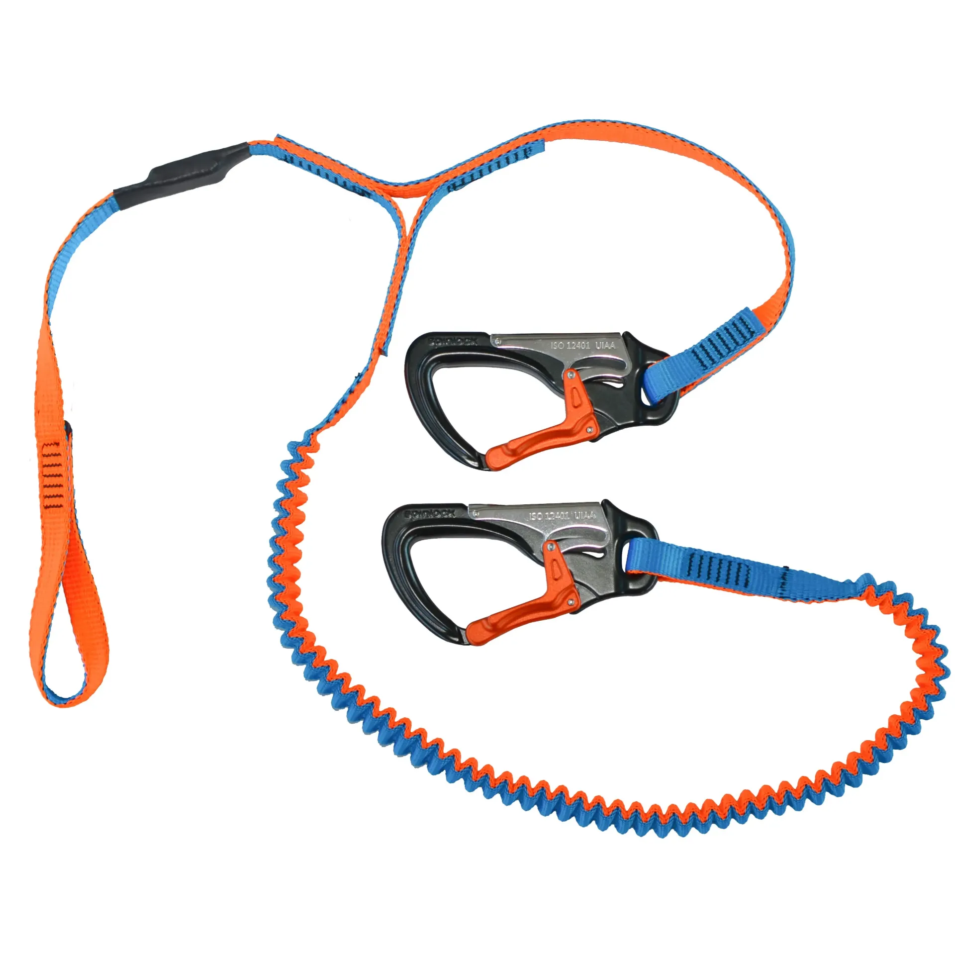 [DW-STR/3L/C] Spinlock, Elastisk Sikkerhetsline med to karabinere