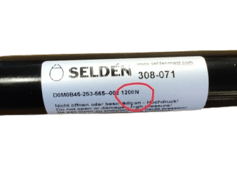 [308-071] Selden Gassfjær 1200N