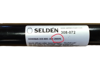 Selden Gassfjær 2,5kN