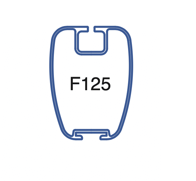 [2000125410D] Spracraft F125 Lengde 4100Mm Eloksert Bomprofil
